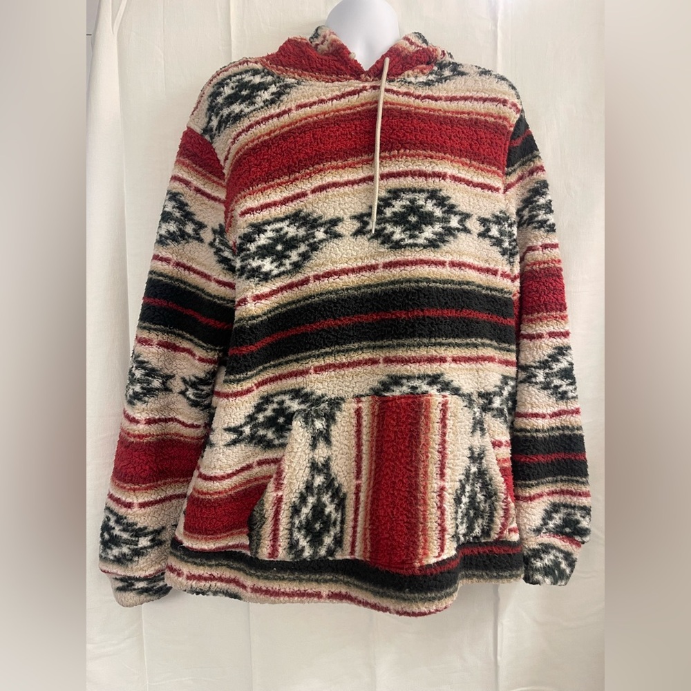 Brooklyn Cloth Red and Black Patterned Hoodie